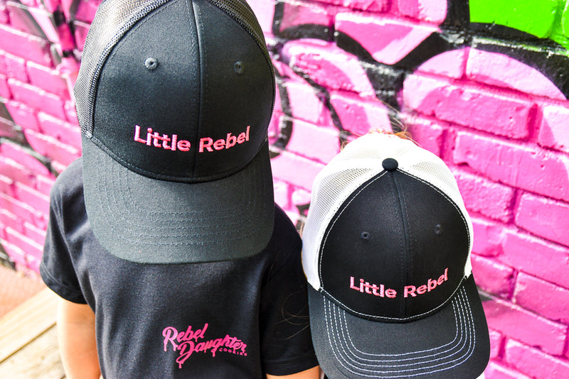 Little Rebel Kids Hat White/Black